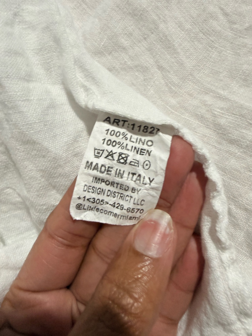 THE LABEL White Linen Ruffle Button Front Top - Picture 5 of 5